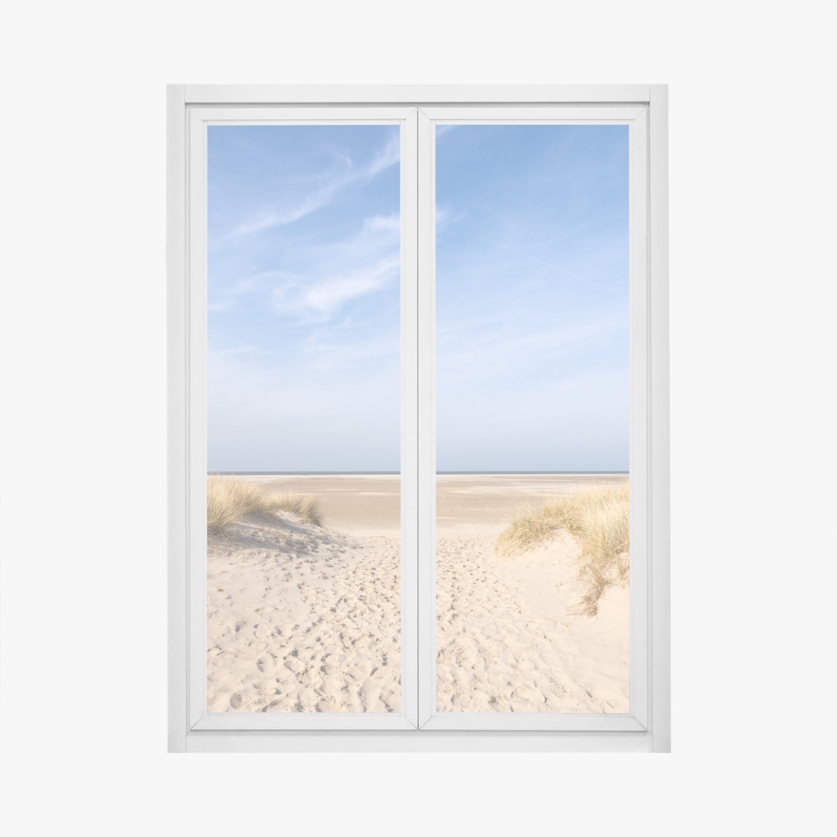 Fensteraufkleber ruhige dünen an der deutschen küste – Wallnifity®