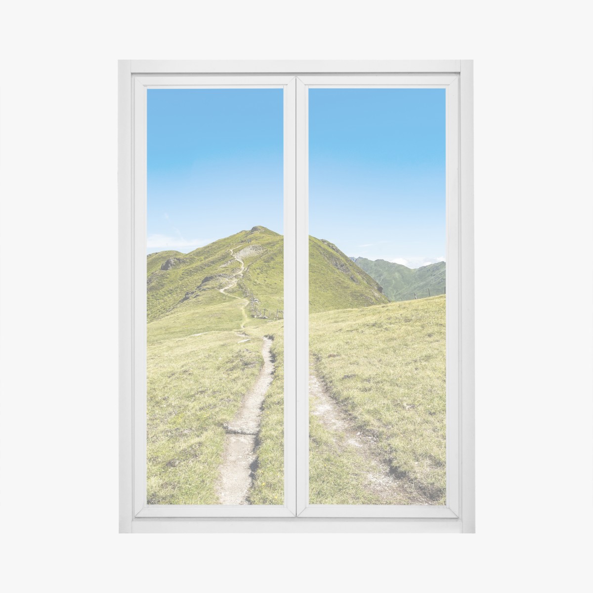 Fensteraufkleber gewundener wanderweg im Zillertal – Wallnifity®