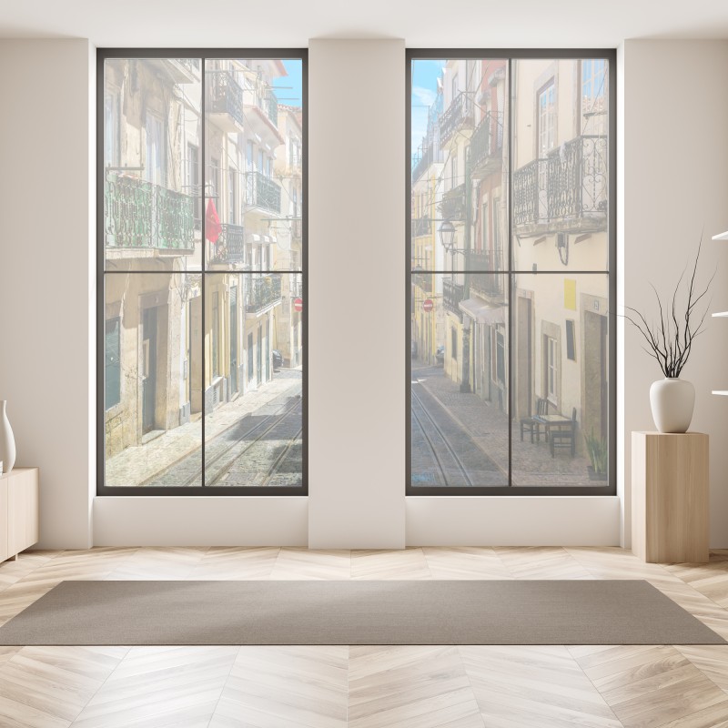 Fensteraufkleber blauer fraktalwirbel – Wallnifity®