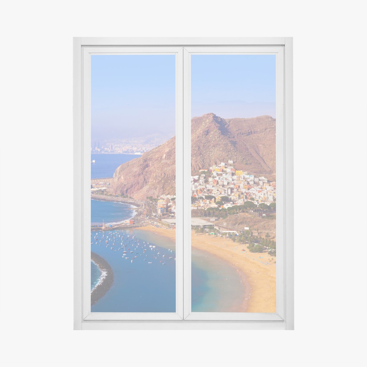Fensteraufkleber strandmotiv Playa de Las Teresitas, Teneriffa – Wallnifity®
