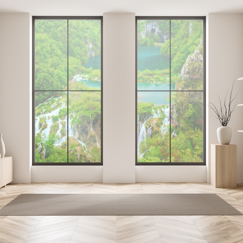 Fensteraufkleber zarte pastellblumen in aquarell – Wallnifity®