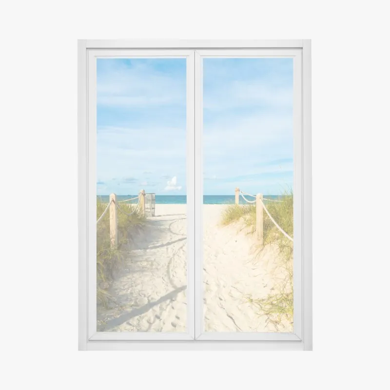 Fensteraufkleber weg zum strand in Miami