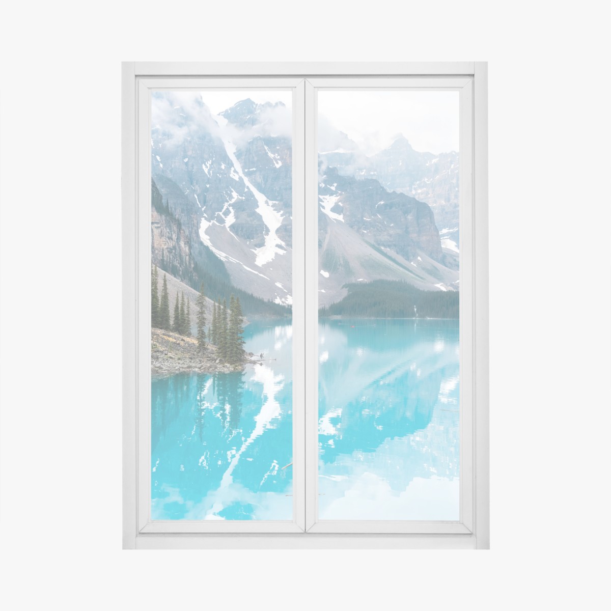 Fensteraufkleber türkissee moraine im Banff – Wallnifity®