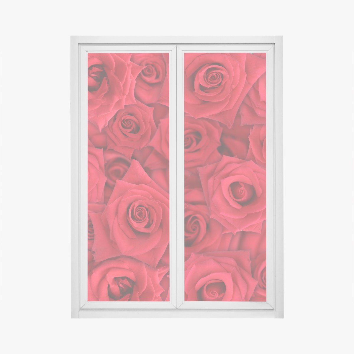 Fensteraufkleber leuchtende rote rosen collage – Wallnifity®