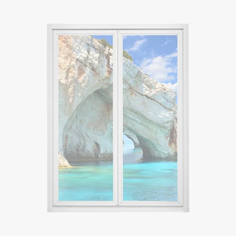 Fensteraufkleber blaue höhlen von Zakynthos