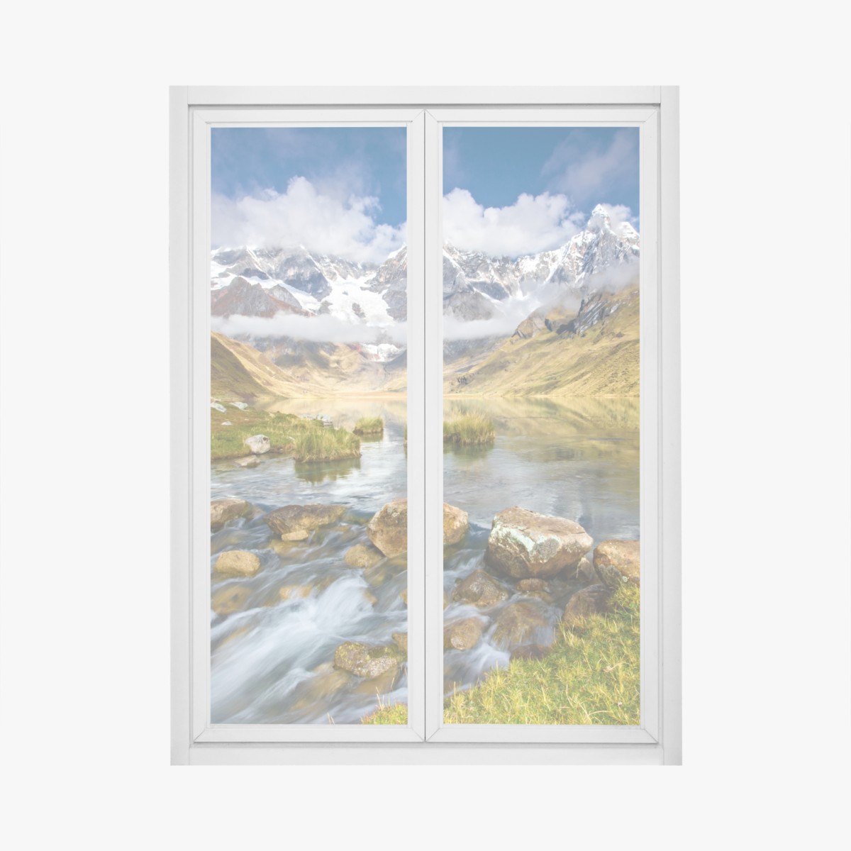 Fensteraufkleber majestätischer alpensee – Wallnifity®