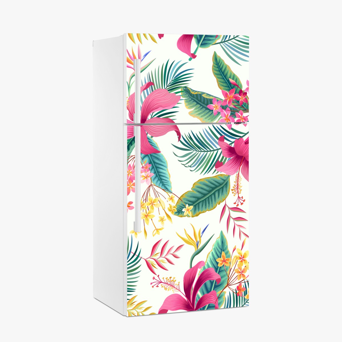 Kühlschrankaufkleber tropisches botanisches blumenmuster – Wallnifity®