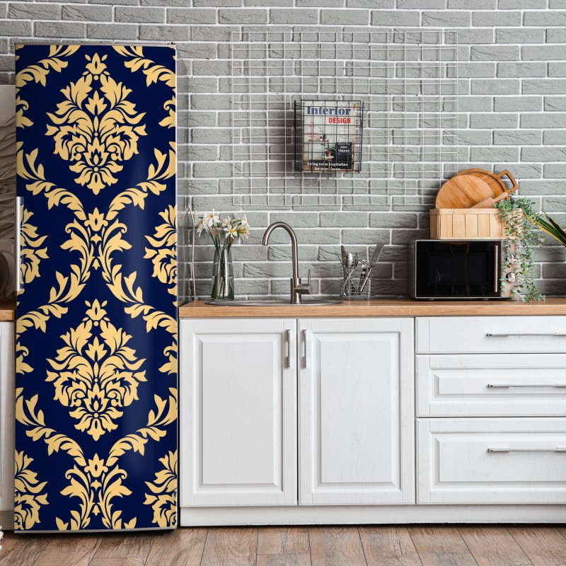 Kühlschrankaufkleber lebhafte türkis und limetten aquarellspritzer – Wallnifity®