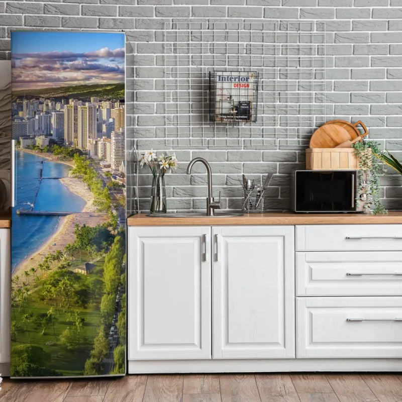 Kühlschrankaufkleber skandinavische geometrische komposition – Wallnifity®