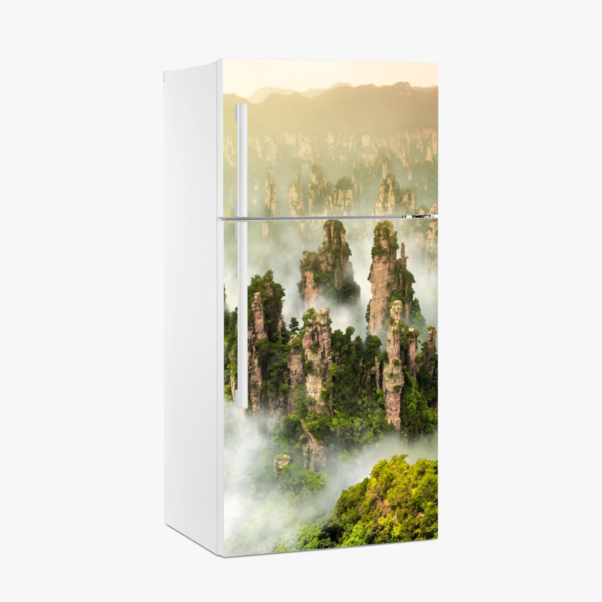 Kühlschrankaufkleber neblige säulen von Zhangjiajie – Wallnifity®