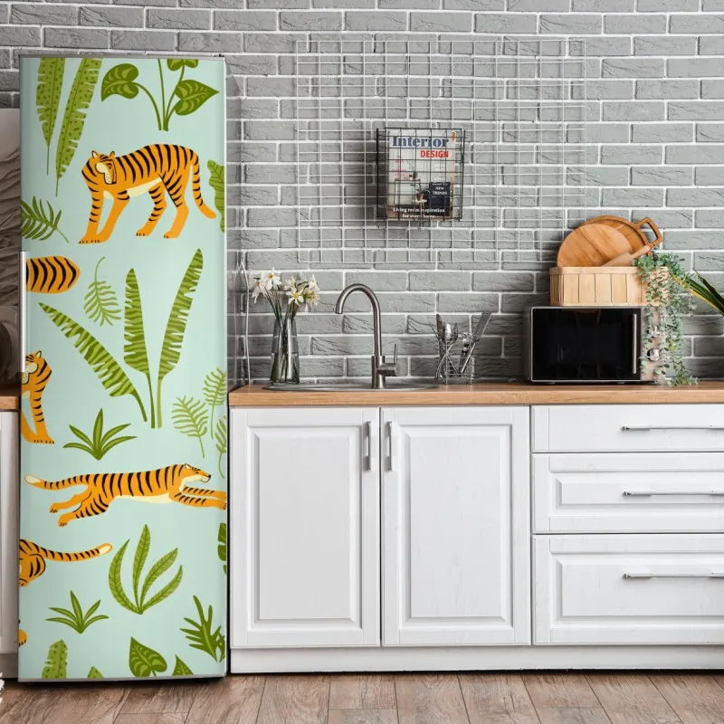 Kühlschrankaufkleber skandinavische geometrische komposition – Wallnifity®