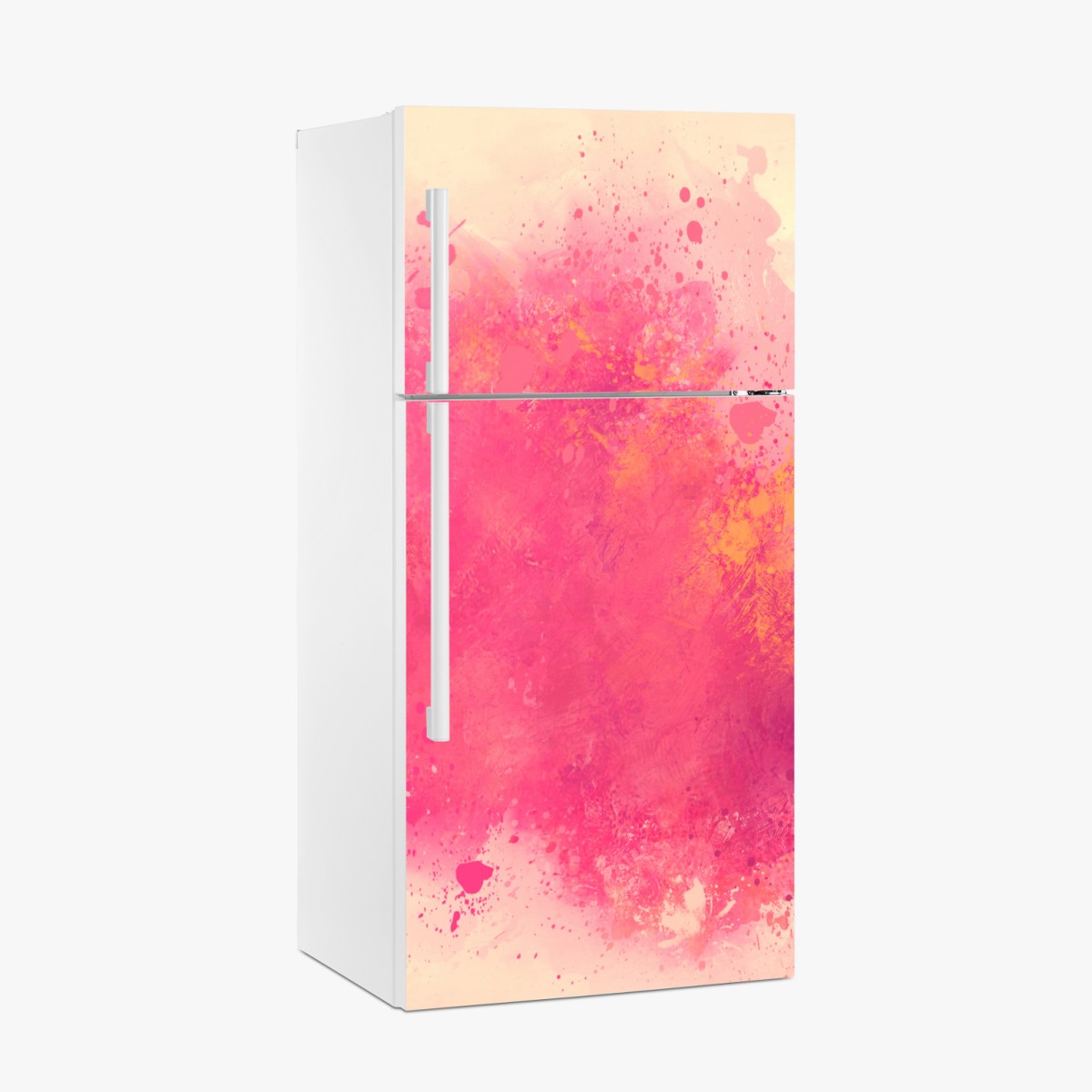Kühlschrankaufkleber lebendige rosa aquarellspritzer – Wallnifity®