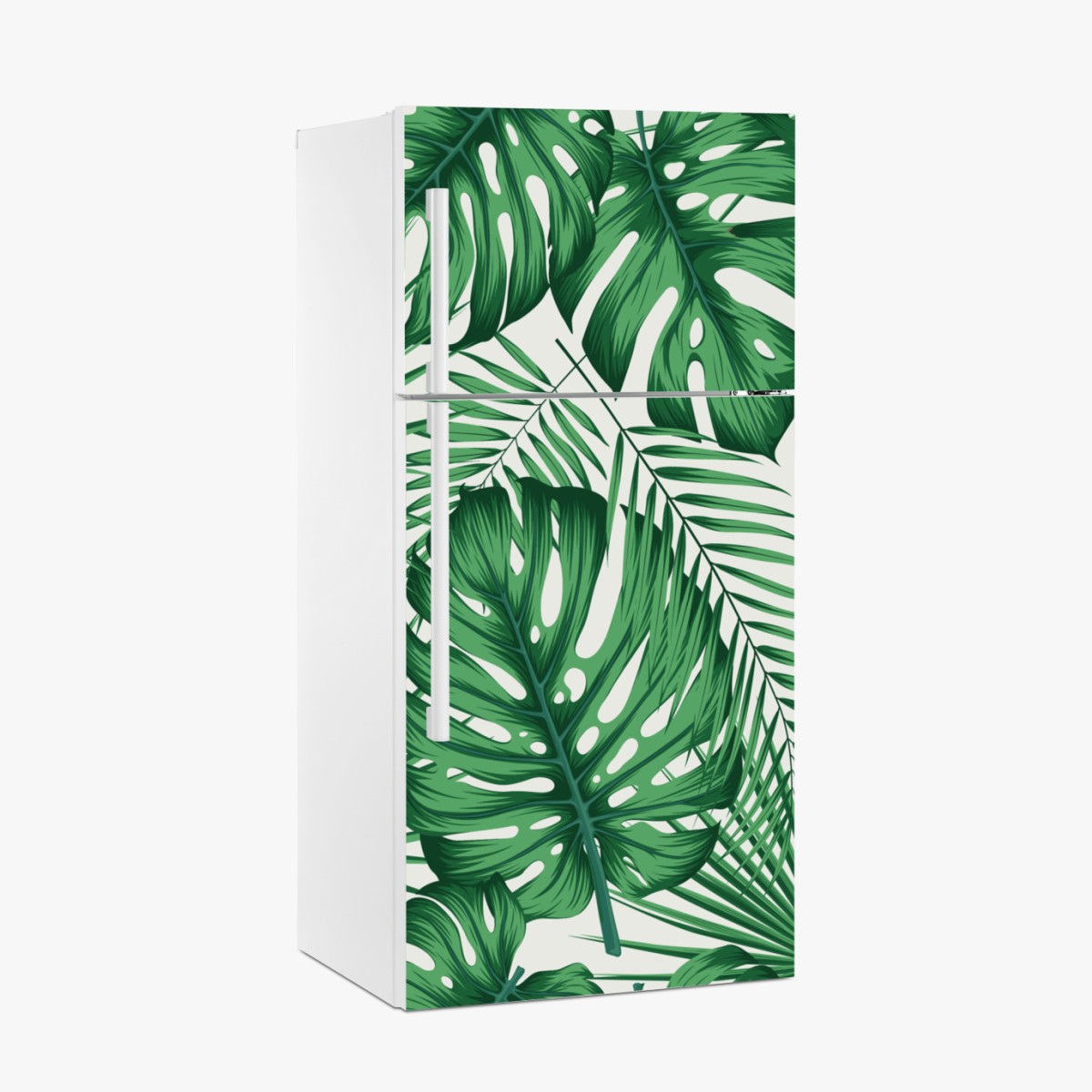 Kühlschrankaufkleber tropisches monstera- und palmblättermuster – Wallnifity®