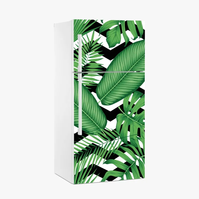 Kühlschrankaufkleber lebhafte türkis und limetten aquarellspritzer – Wallnifity®