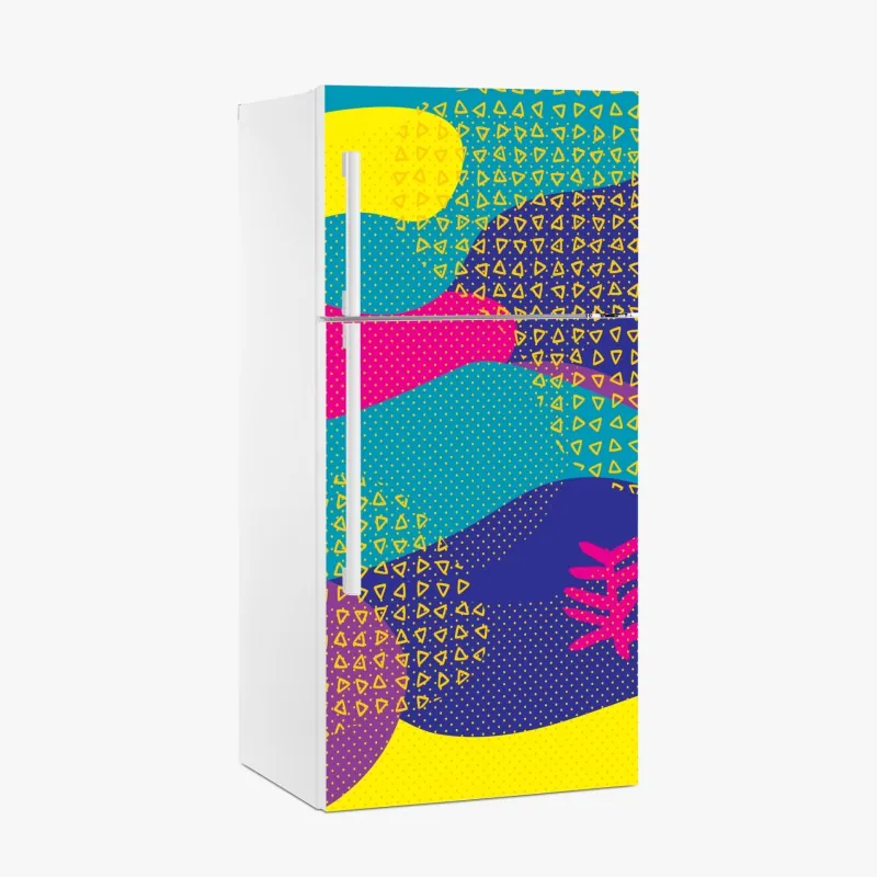 Kühlschrankaufkleber lebhaftes abstraktes tropenmuster