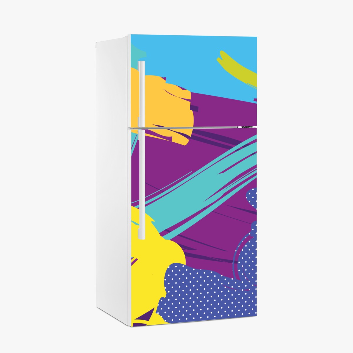 Kühlschrankaufkleber lebendige abstrakte pop-art komposition – Wallnifity®