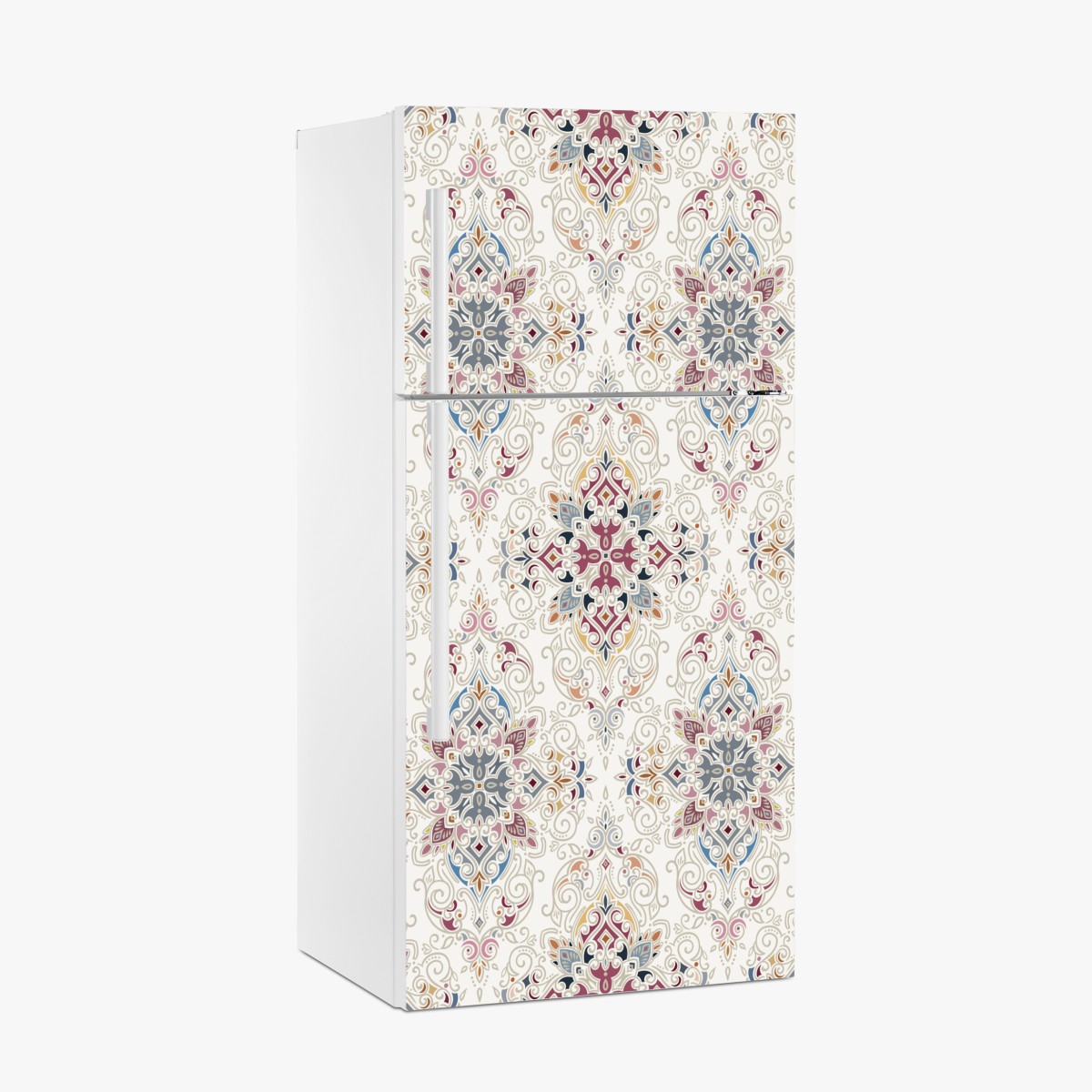Kühlschrankaufkleber ornamentales vintage-damastmuster – Wallnifity®