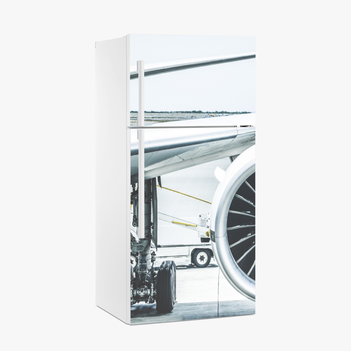 Kühlschrankaufkleber nahaufnahme triebwerk am terminal – Wallnifity®
