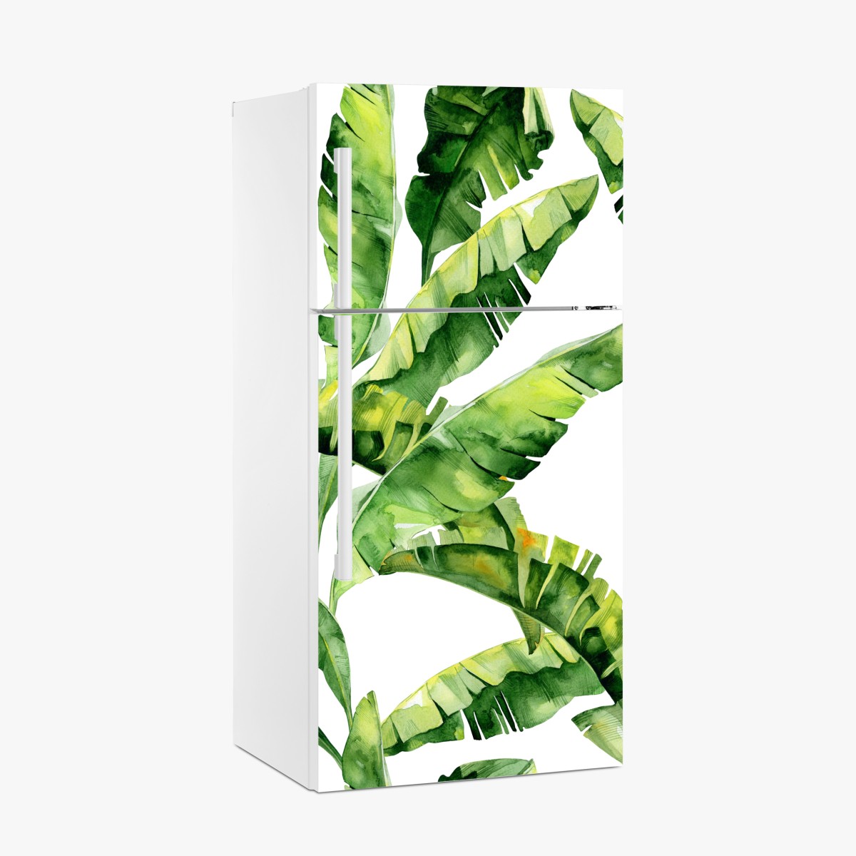 Kühlschrankaufkleber tropisches bananenblatt aquarellmuster – Wallnifity®