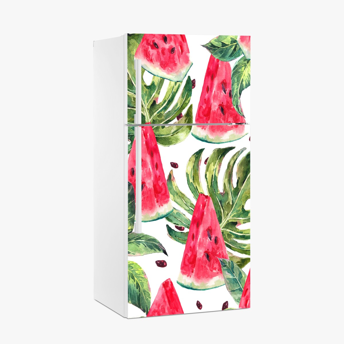 Kühlschrankaufkleber aquarell wassermelonen sommermuster – Wallnifity®