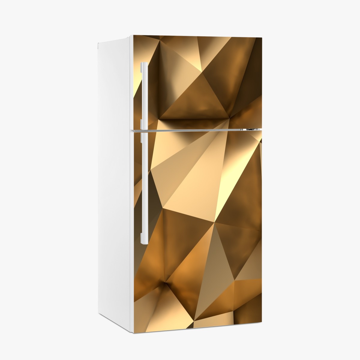 Kühlschrankaufkleber goldene geometrische facetten – Wallnifity®