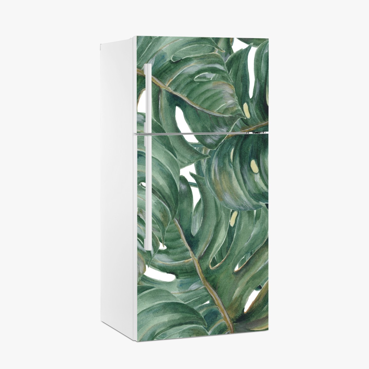 Kühlschrankaufkleber monstera blätter in aquarell – Wallnifity®