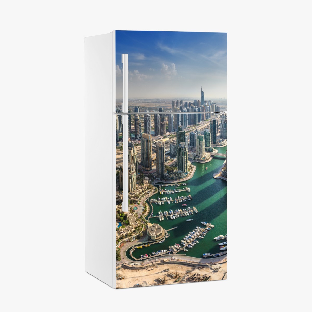 Kühlschrankaufkleber Dubai Marina panorama skyline – Wallnifity®