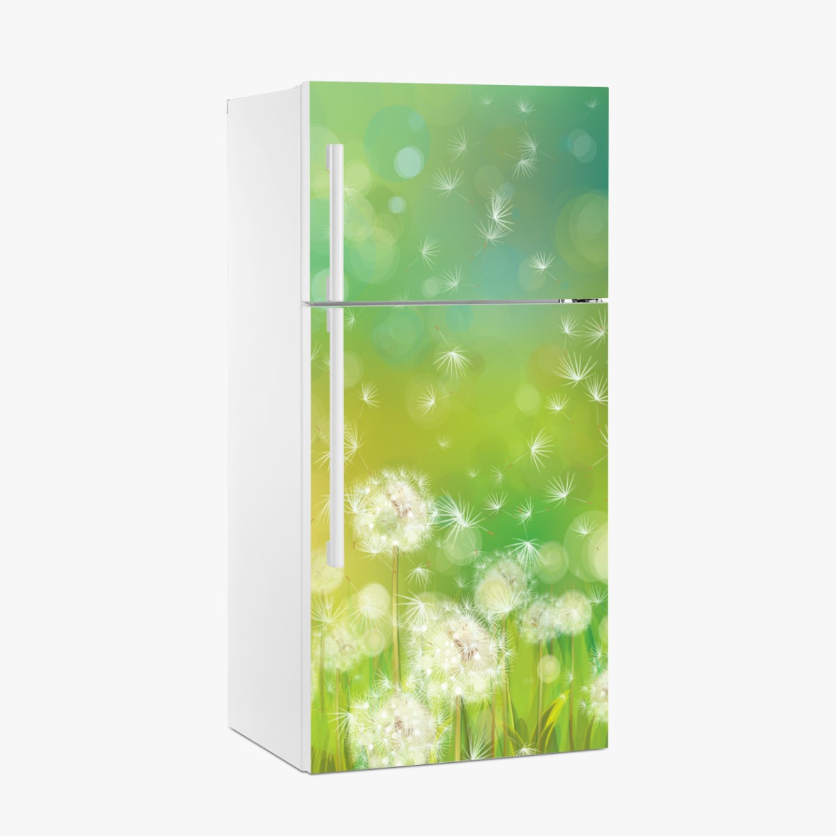 Kühlschrankaufkleber frühlingswiese mit löwenzahn – Wallnifity®