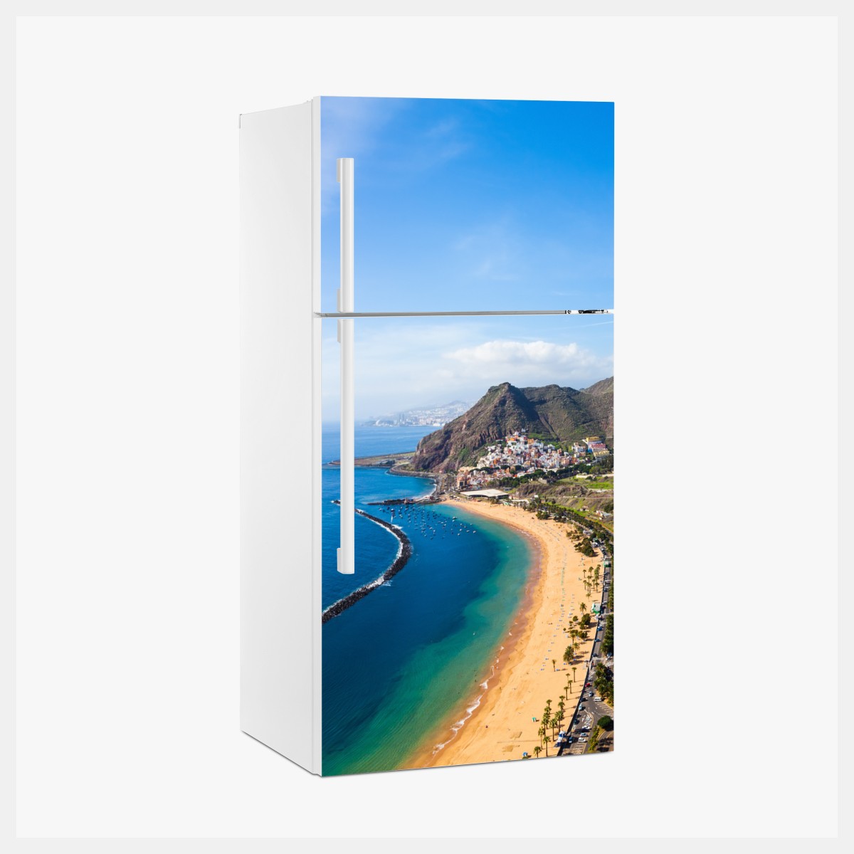 Kühlschrankaufkleber strand Las Teresitas, panorama Teneriffa – Wallnifity®