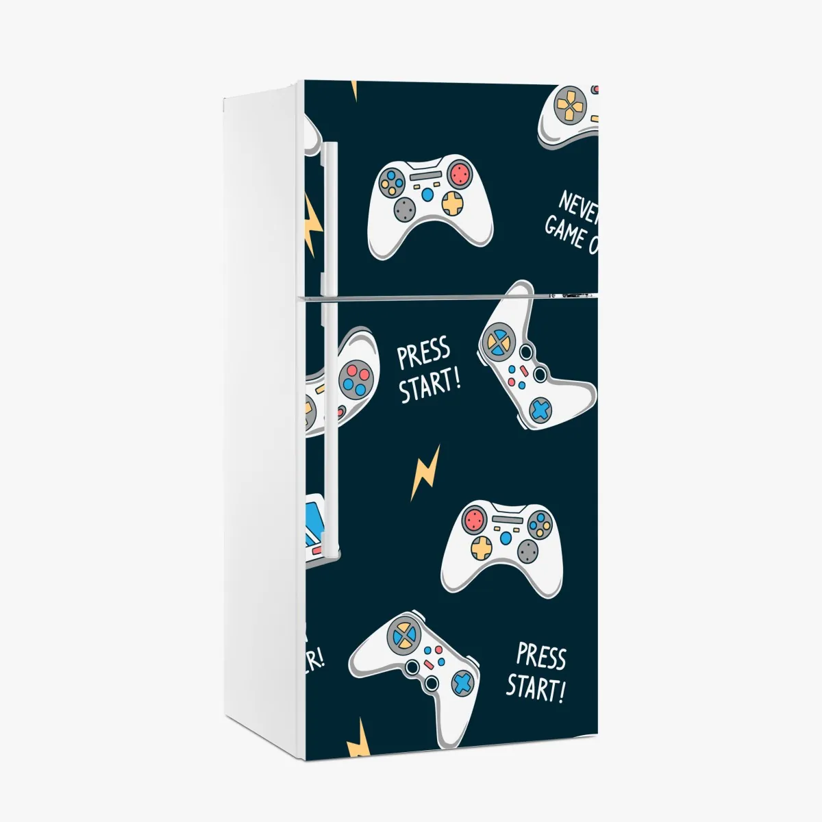 Kühlschrankaufkleber retro-muster mit gamepads – Wallnifity®