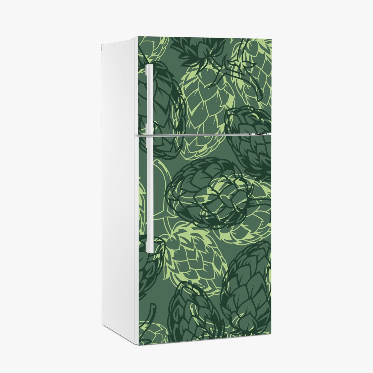 Kühlschrankaufkleber grünes hopfenmuster – Wallnifity®
