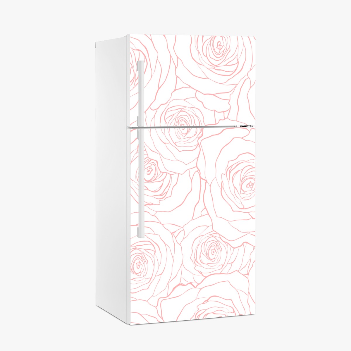 Kühlschrankaufkleber zartes muster rosa rosen – Wallnifity®