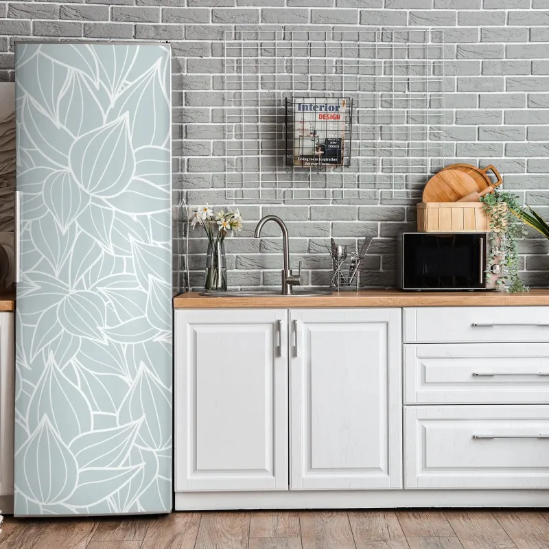 Kühlschrankaufkleber aquarellmuster mit blaubeeren und brombeeren – Wallnifity®