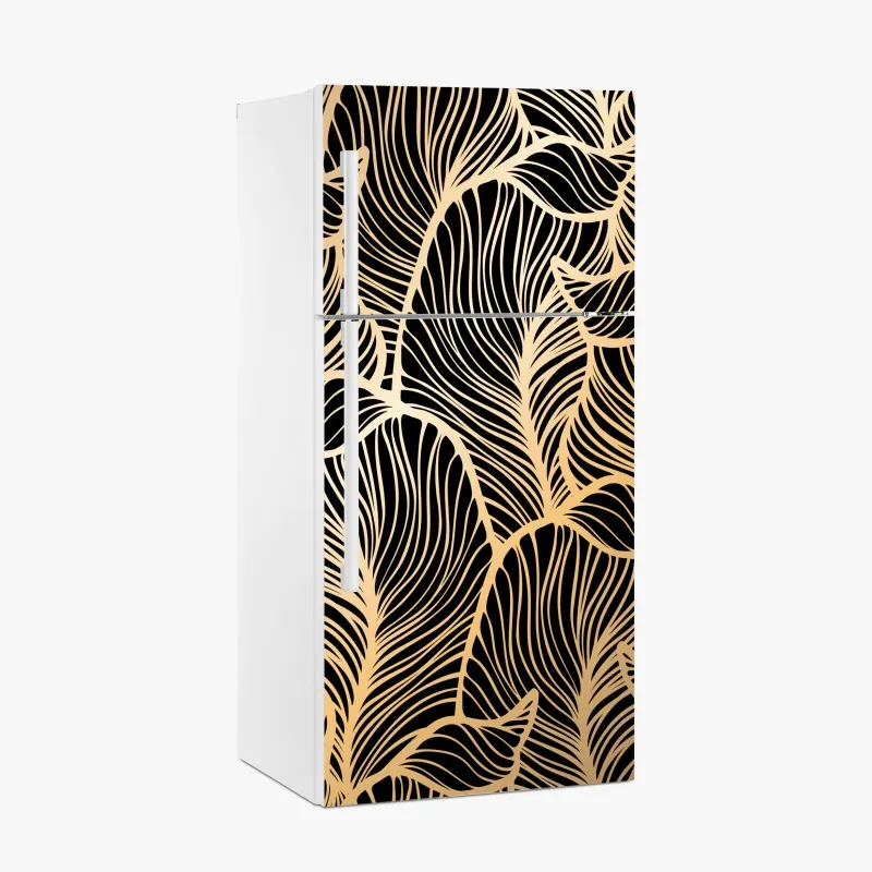 Kühlschrankaufkleber zarter eukalyptus-aquarell blättermuster – Wallnifity®