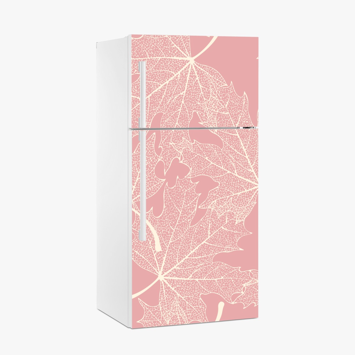 Kühlschrankaufkleber zartes rosa blattmuster – Wallnifity®