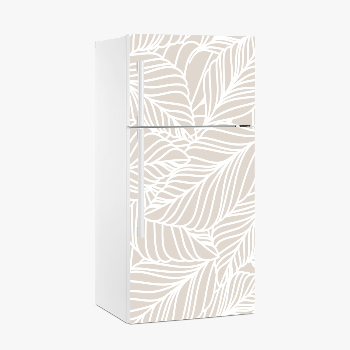Kühlschrankaufkleber beige botanisches blattmuster – Wallnifity®