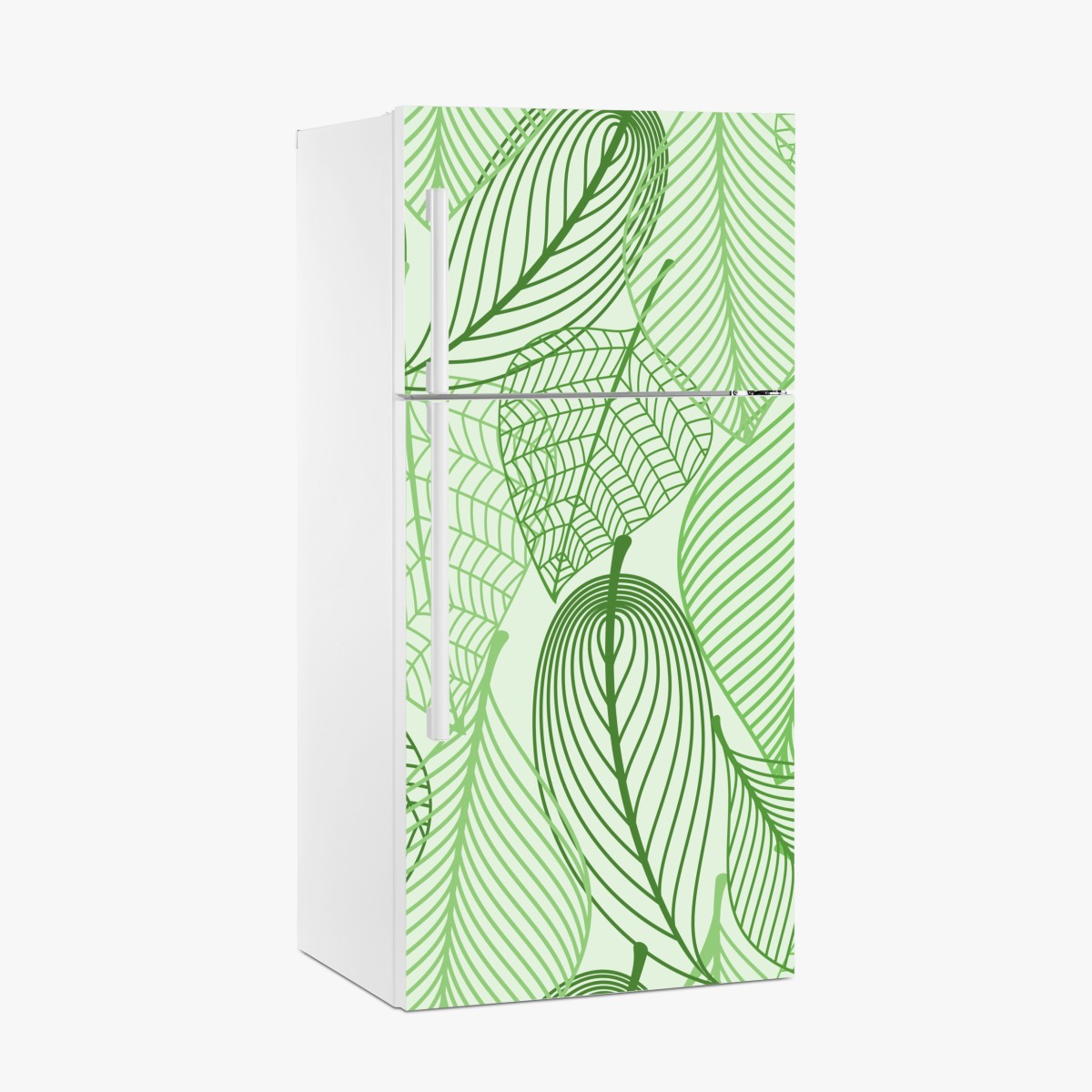 Kühlschrankaufkleber grünes botanisches blättermuster – Wallnifity®