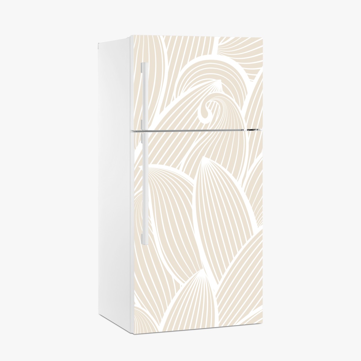 Kühlschrankaufkleber zartes beige botanisches muster – Wallnifity®