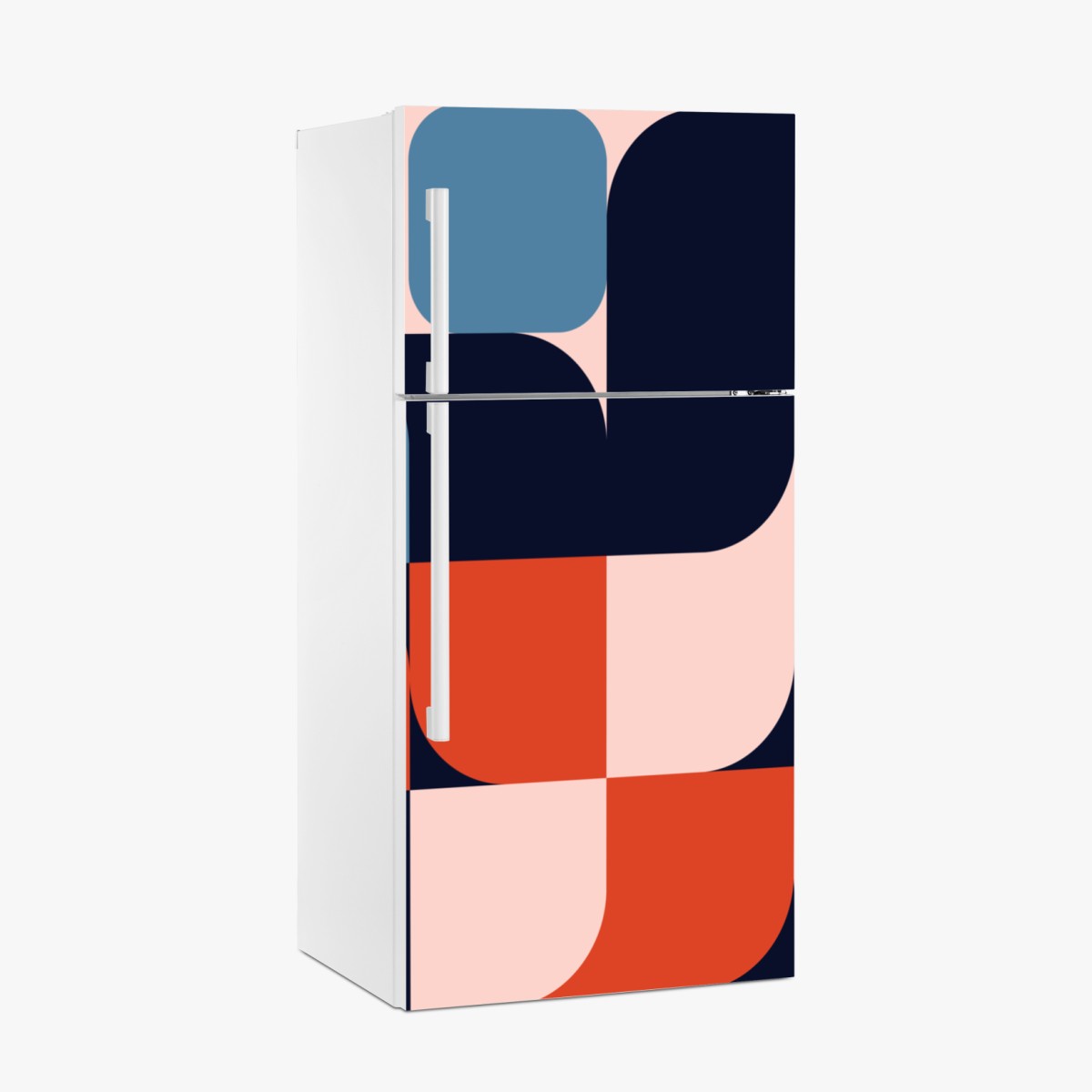 Kühlschrankaufkleber kräftiges geometrisches retro-muster – Wallnifity®