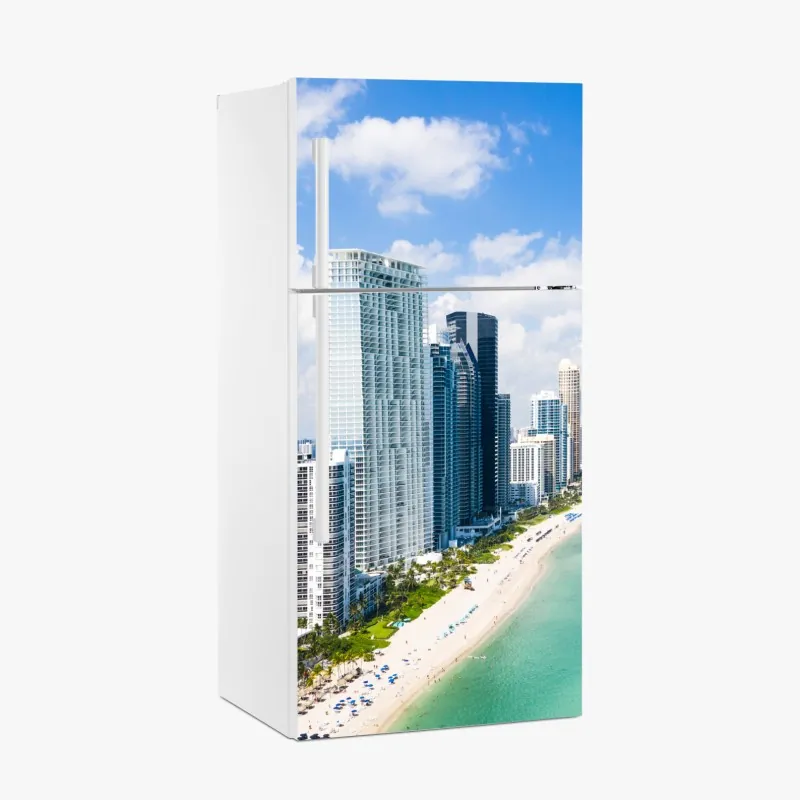 Kühlschrankaufkleber zarte nahaufnahme von löwenzahnsamen in monochrom – Wallnifity®