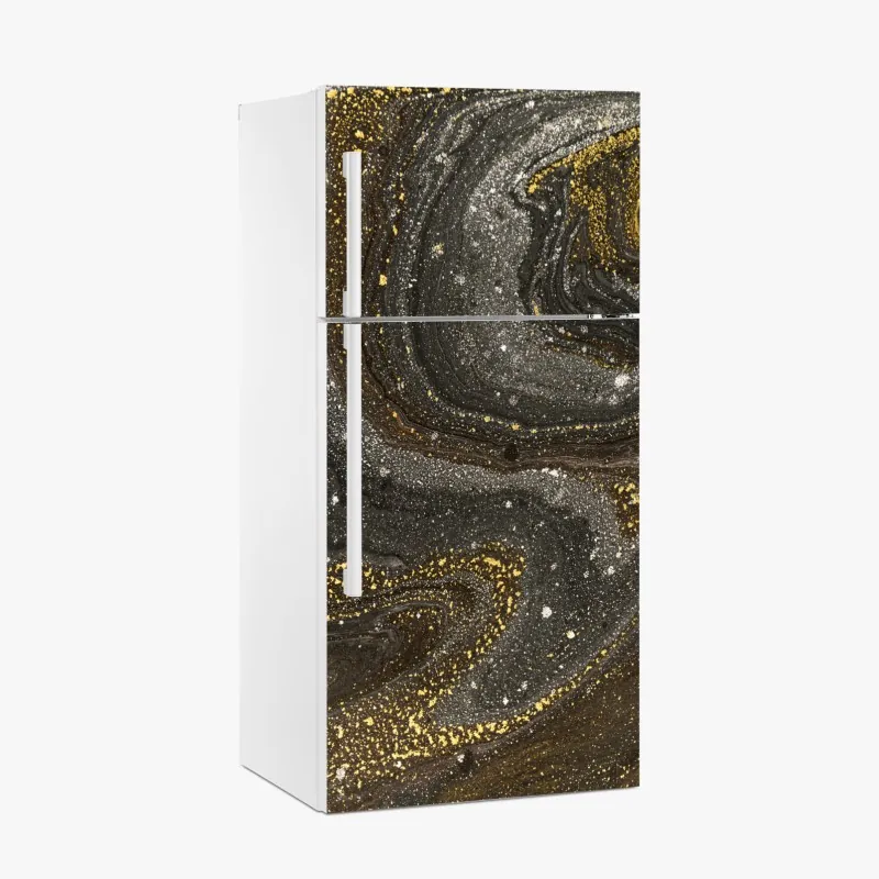 Kühlschrankaufkleber türkiser aquarellausbruch abstrakt – Wallnifity®
