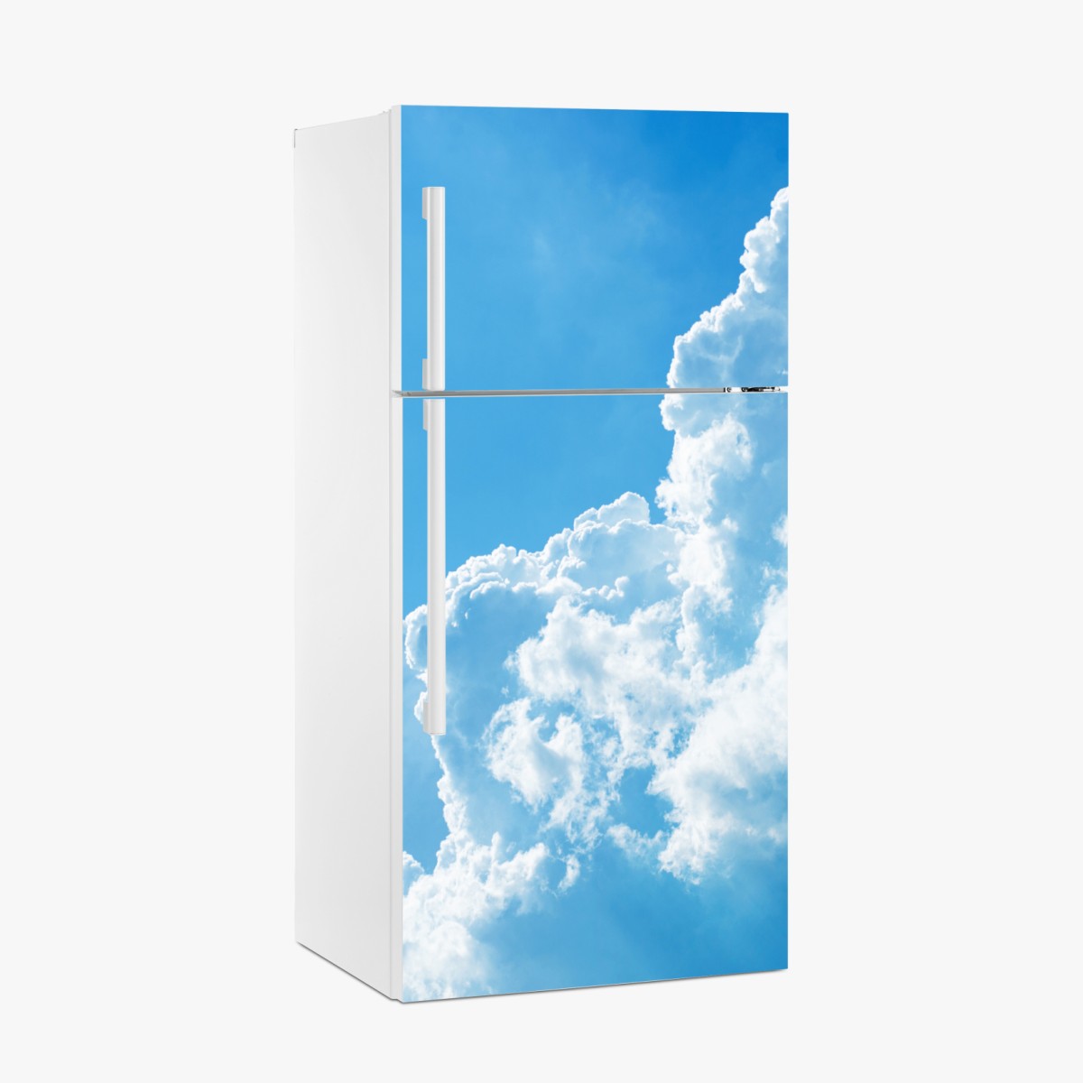 Kühlschrankaufkleber sanfter blauer himmel mit fluffigen wolken – Wallnifity®