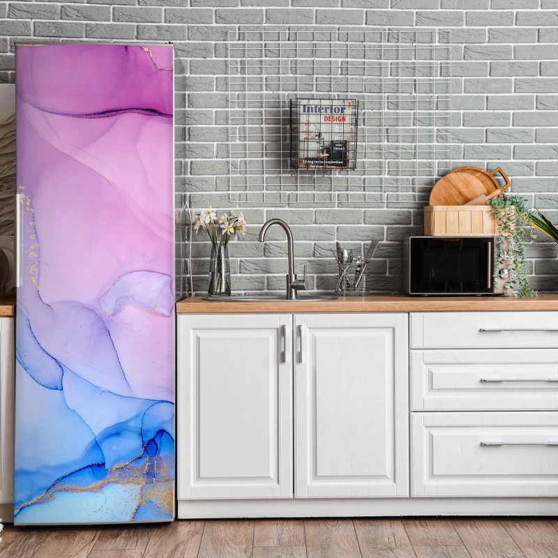 Kühlschrankaufkleber elegante schwarzweiß klaviertasten – Wallnifity®