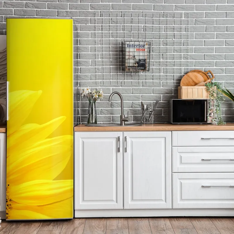 Kühlschrankaufkleber lebhafte türkis und limetten aquarellspritzer – Wallnifity®