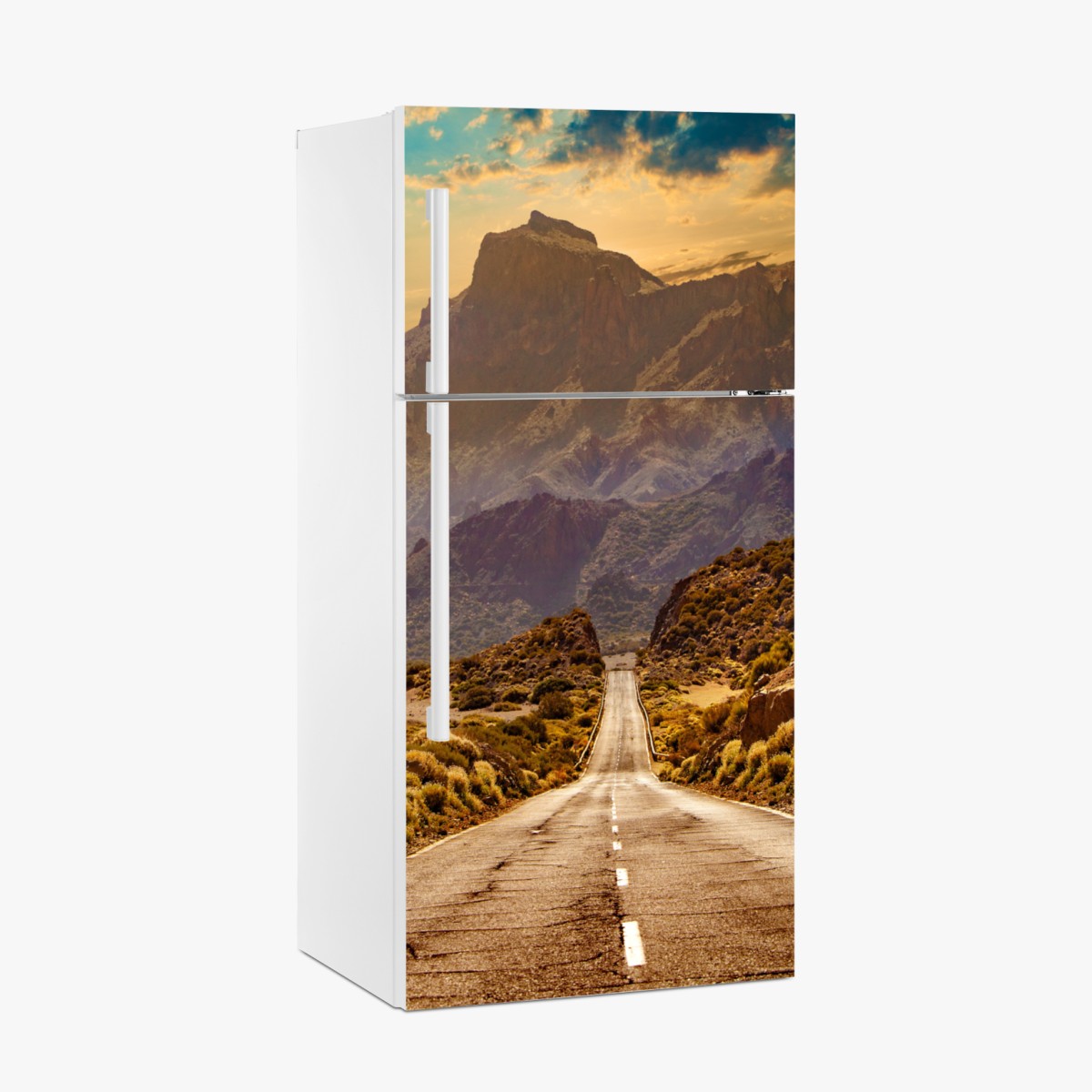 Kühlschrankaufkleber straße in die berge auf Teneriffa – Wallnifity®
