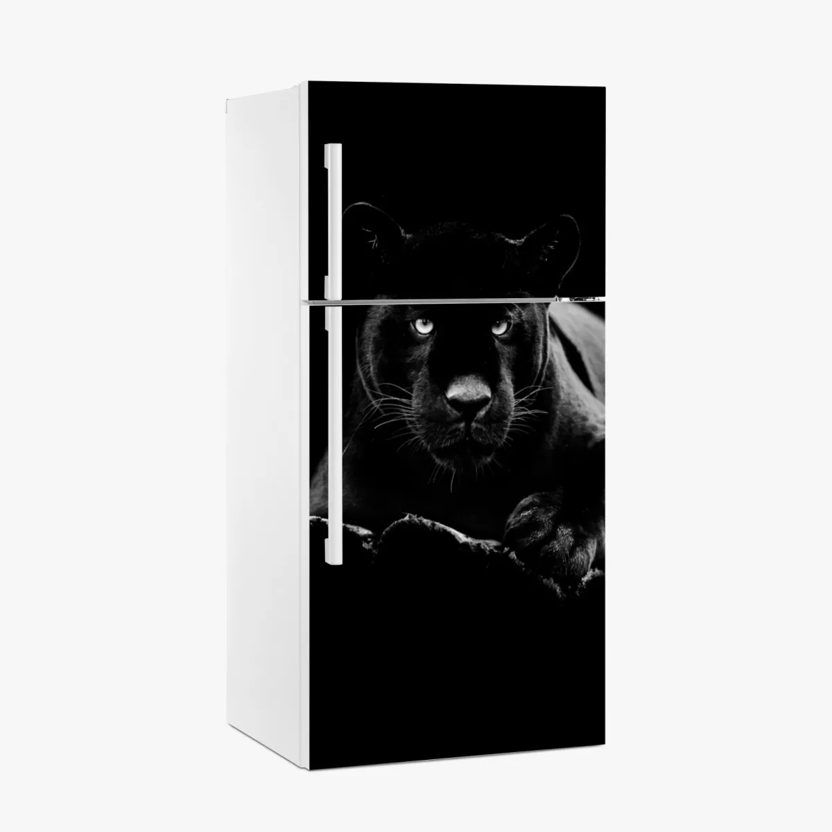 Kühlschrankaufkleber majestätisches porträt eines schwarzen panthers – Wallnifity®