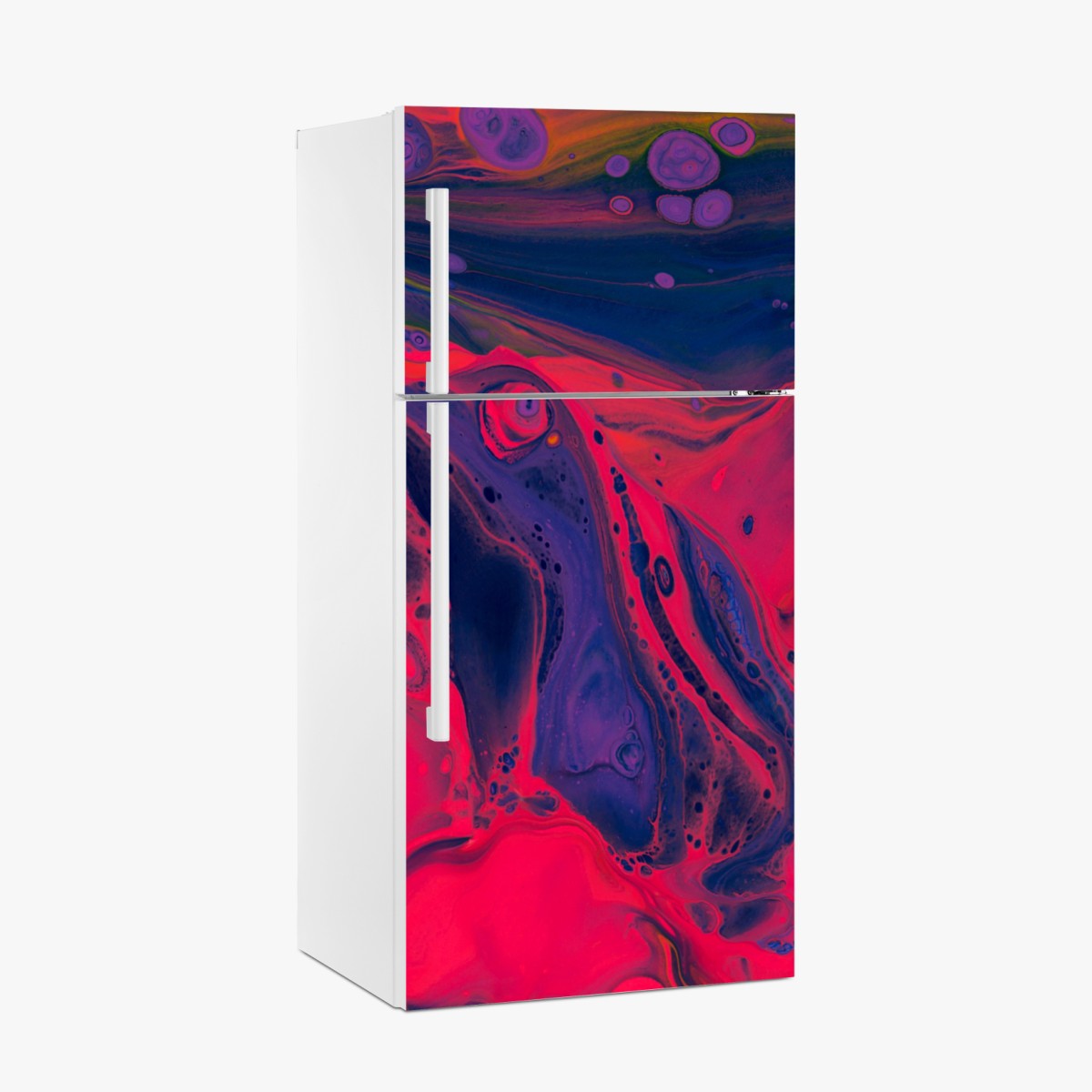 Kühlschrankaufkleber leuchtende pinke abstrakte flüssige kunst – Wallnifity®