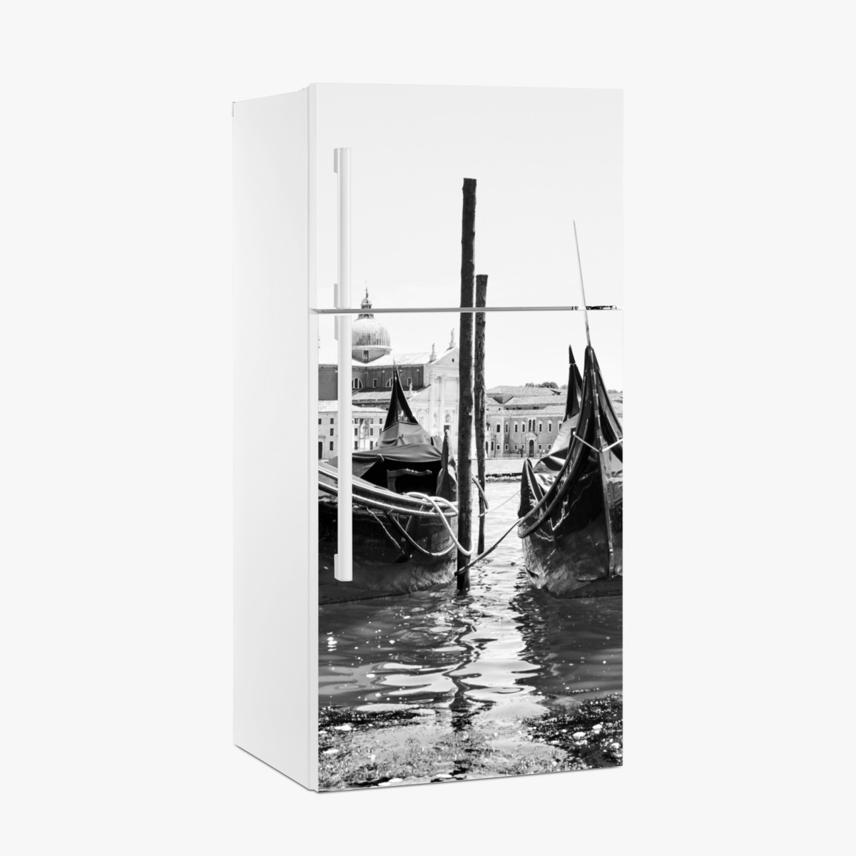 Kühlschrankaufkleber vertäute gondeln in Venedig – Wallnifity®