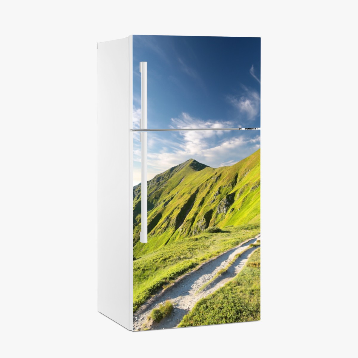 Kühlschrankaufkleber sonnenbeschienener berggrat mit pfad – Wallnifity®