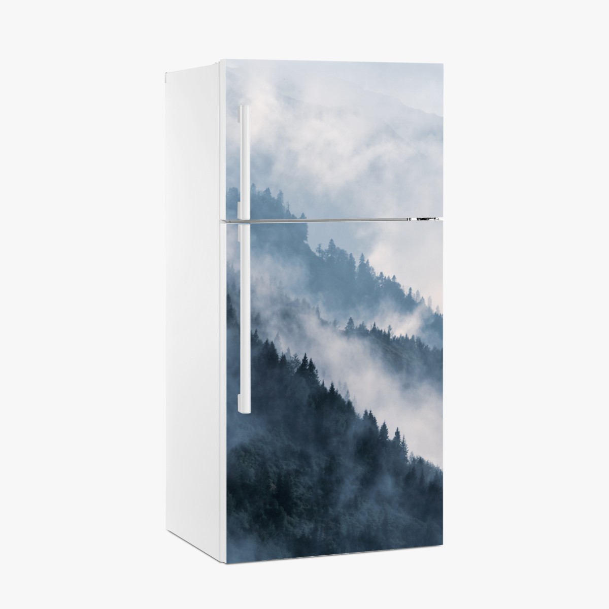 Kühlschrankaufkleber nebelverhangene bergkämme – Wallnifity®